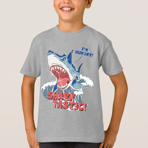 I am Hungry Shark Tastic Kids T_shirt