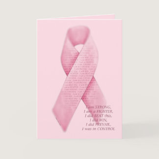 I AM, I DID, I WAS - Cancer Pink Ribbon Card