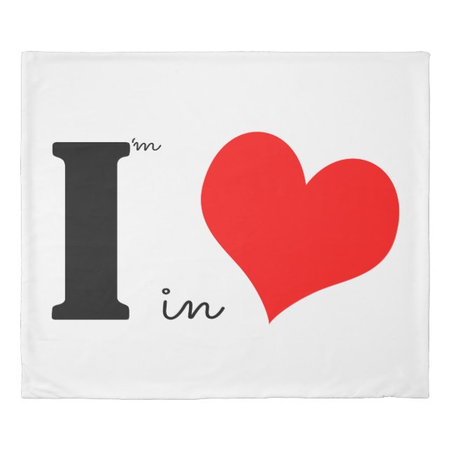 I Am In Love Duvet Cover (Front)