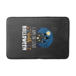 I Am In Love With Halloween Haunted Castle_1 Bath Mat