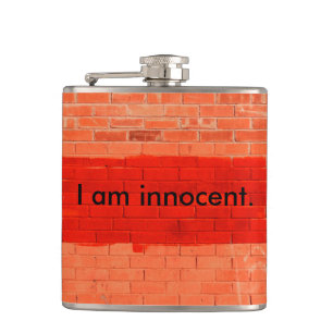 "I Am Innocent" Customizable Funny Hip Flask