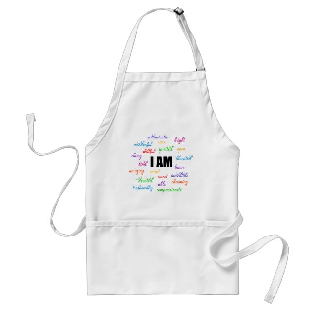 I Am Inspiration, Positive, Religious, Christian Adult Apron (Front)