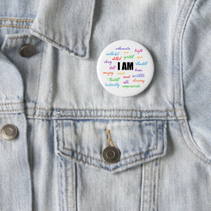 I Am Inspiration, Positive, Religious, Christian Button
