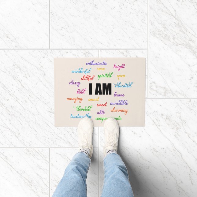 I Am Inspiration, Positive, Religious, Christian Doormat (Indoor)