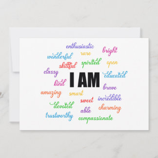I Am Inspiration, Positive, Religious, Christian Holiday Card