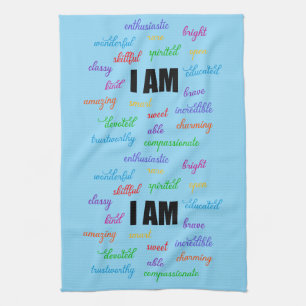 I Am Inspiration, Positive, Religious, Christian Kitchen Towel