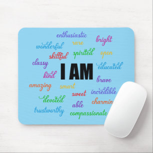 I Am Inspiration, Positive, Religious, Christian Mouse Pad