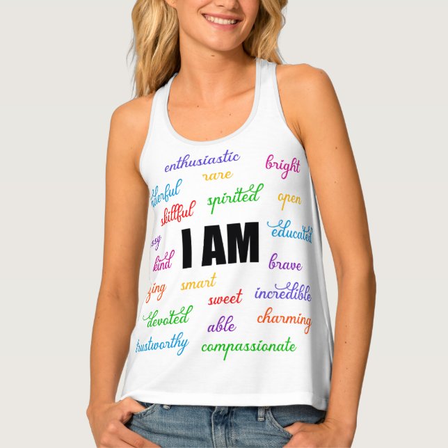 I Am Inspiration, Positive, Religious, Christian Tank Top (Front)