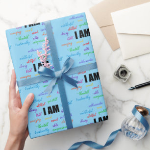 I Am Inspiration, Positive, Religious, Christian Wrapping Paper