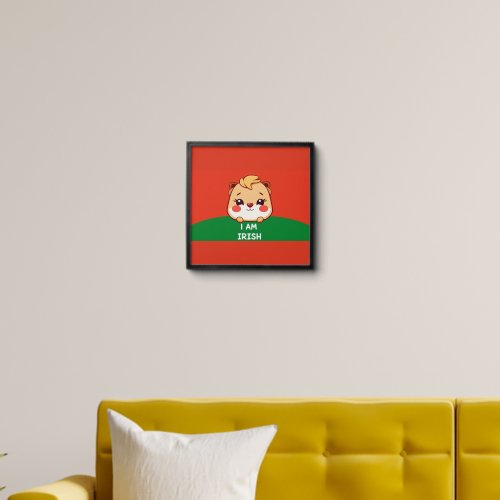 I am Irish cute animal Peel And Stick Photo Tile