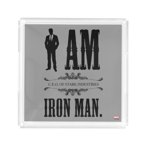 I Am Iron Man Acrylic Tray