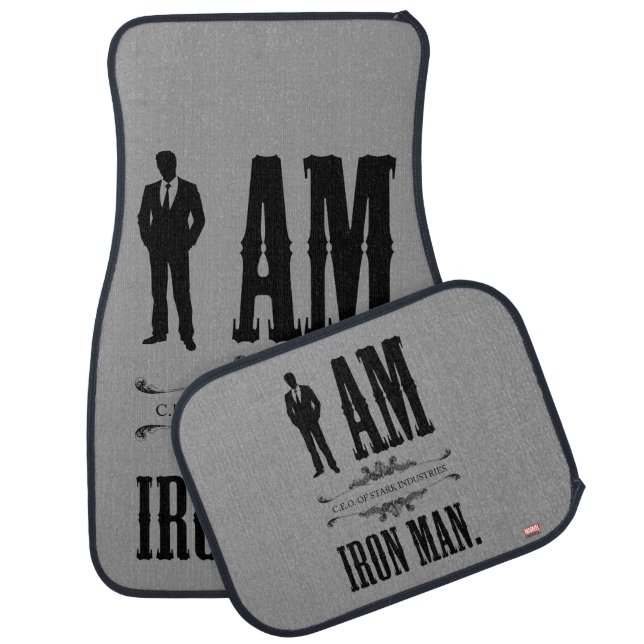 I Am Iron Man Car Mat (Set)