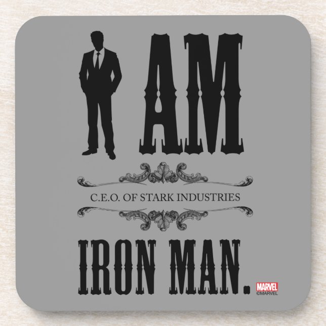 I Am Iron Man Drink Coaster (Front)