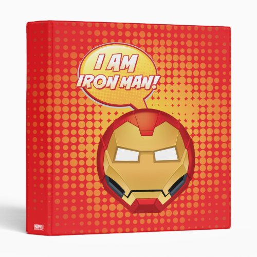 I Am Iron Man Emoji 3 Ring Binder