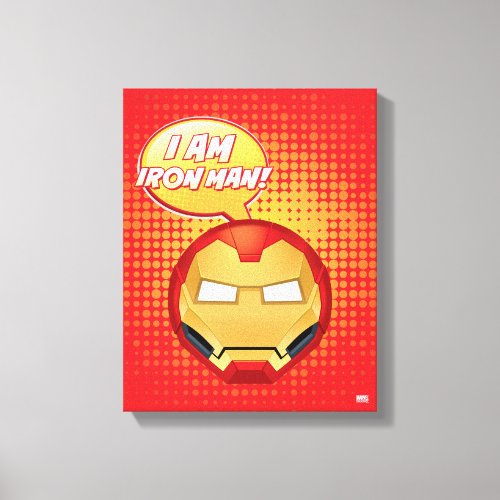 I Am Iron Man Emoji Canvas Print