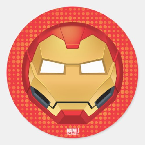 I Am Iron Man Emoji Classic Round Sticker