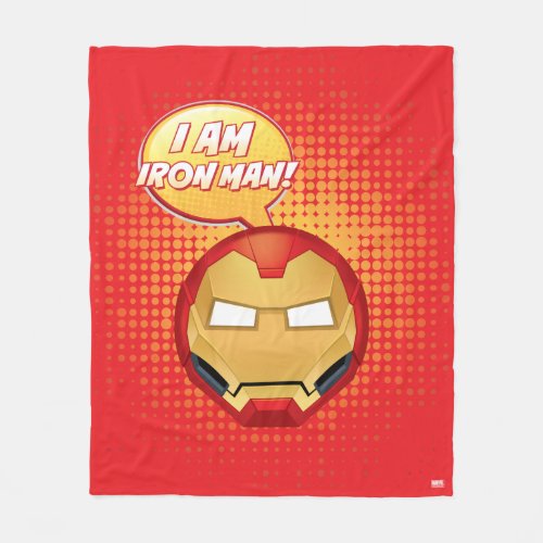 I Am Iron Man Emoji Fleece Blanket