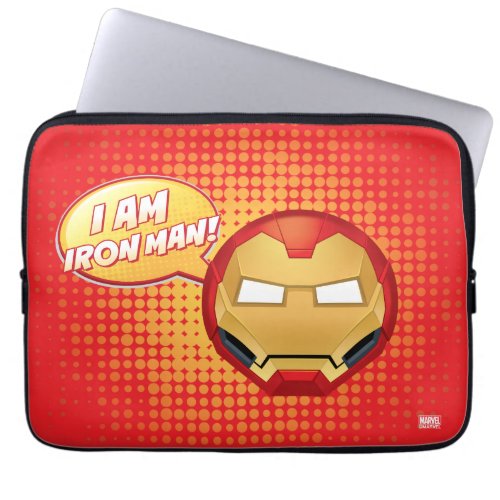 I Am Iron Man Emoji Laptop Sleeve