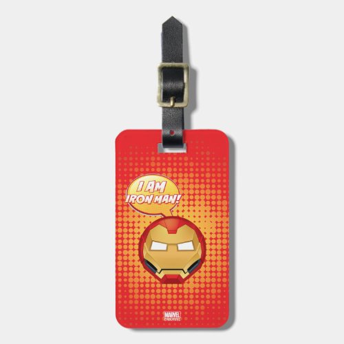 I Am Iron Man Emoji Luggage Tag