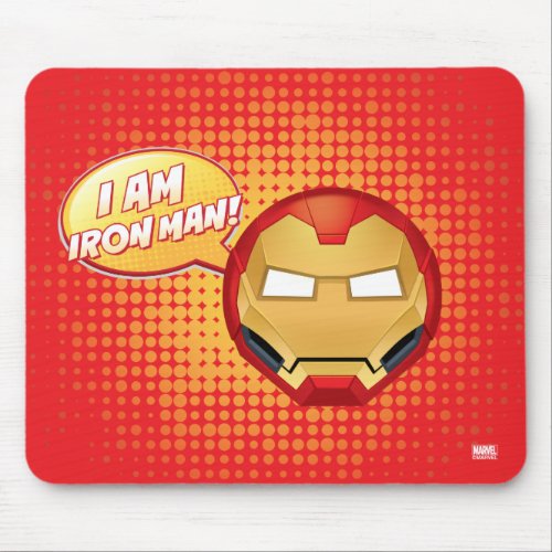 I Am Iron Man Emoji Mouse Pad