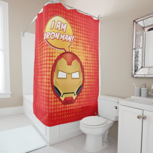 I Am Iron Man Emoji Shower Curtain