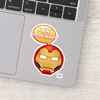 "i Am Iron Man" Emoji Sticker by marvelemoji at Zazzle