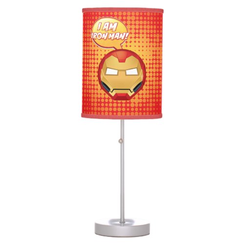 I Am Iron Man Emoji Table Lamp