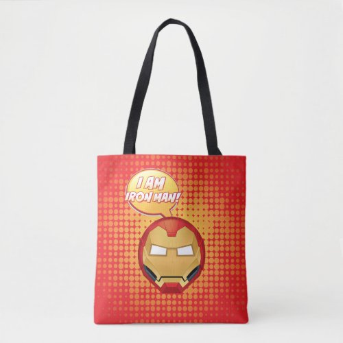 I Am Iron Man Emoji Tote Bag