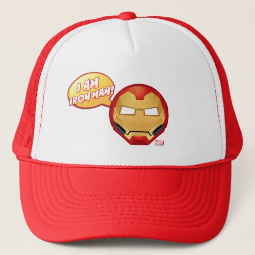 I Am Iron Man Emoji Trucker Hat