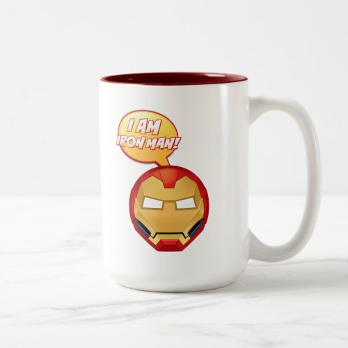 I Am Iron Man Emoji Two_Tone Coffee Mug