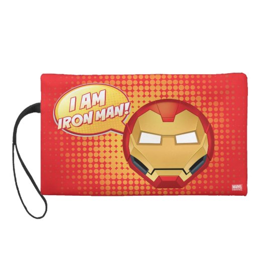"I Am Iron Man" Emoji Wristlet Purse (Back)