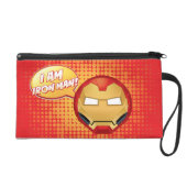 "I Am Iron Man" Emoji Wristlet Purse (Front)