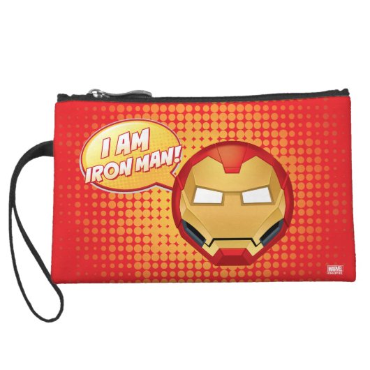 "I Am Iron Man" Emoji Wristlet Wallet (Back)