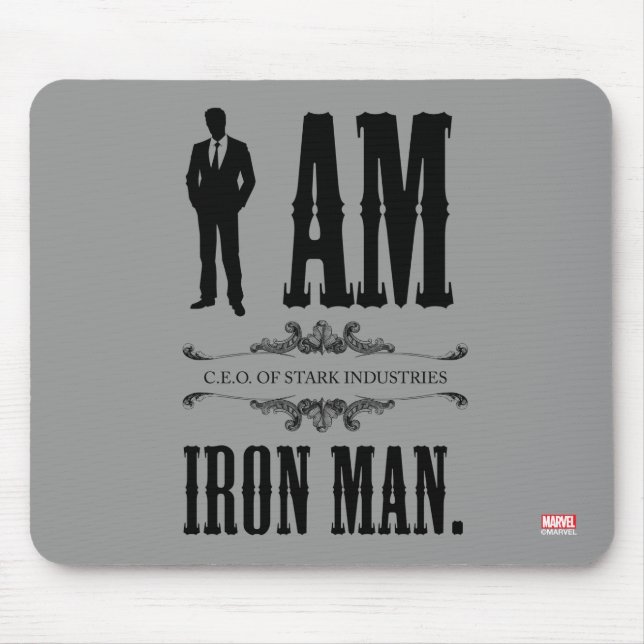 I Am Iron Man Mouse Pad (Front)