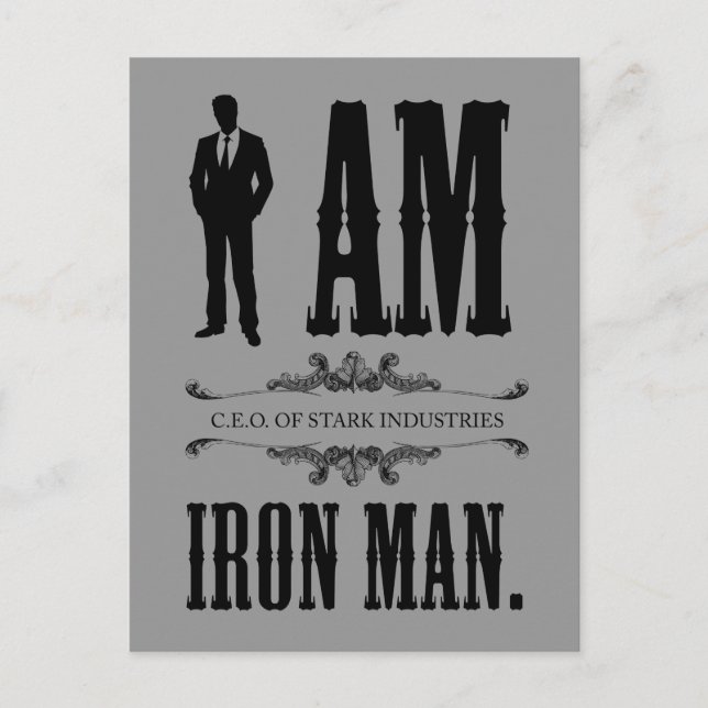 I Am Iron Man Postcard (Front)