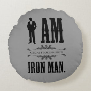 I Am Iron Man Round Pillow