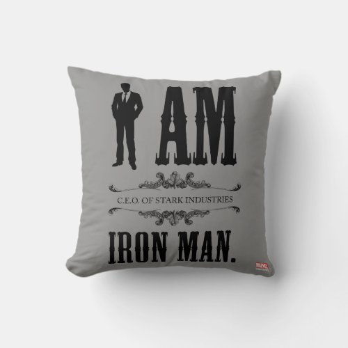 I Am Iron Man Throw Pillow