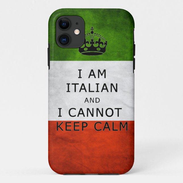 i am italian and i cannot keep calm phone case (Back)
