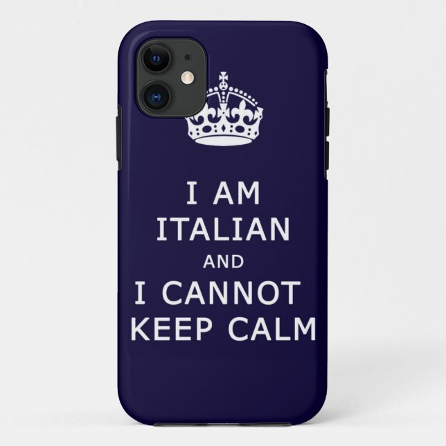i am italian and i cannot keep calm phone case (Back)