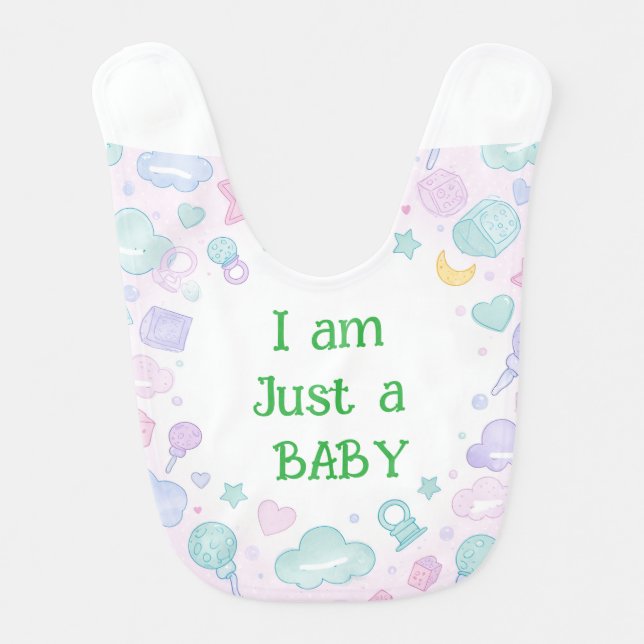I Am Just a Baby – Cute Baby Supplies Design Baby Bib (Front)