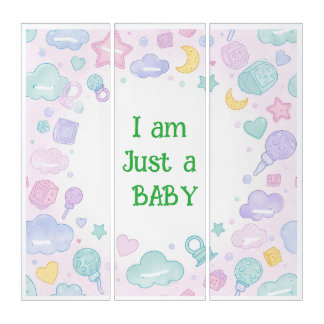 I Am Just a Baby – Cute Baby Supplies Design Triptych