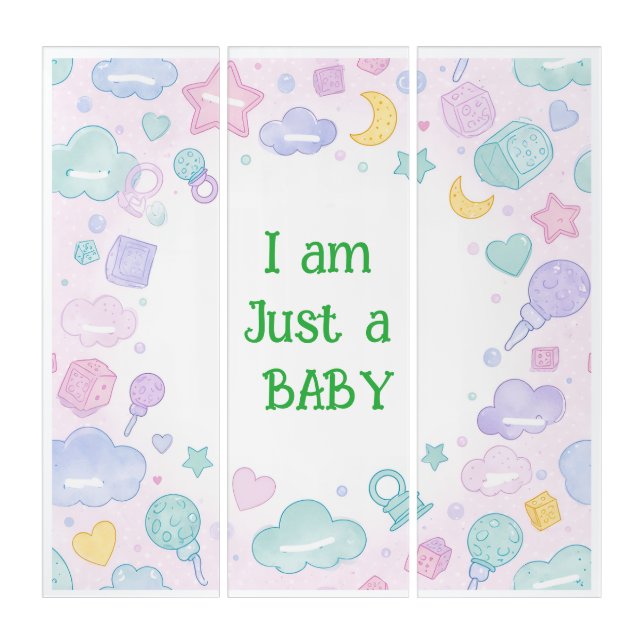 I Am Just a Baby – Cute Baby Supplies Design Triptych (Front)