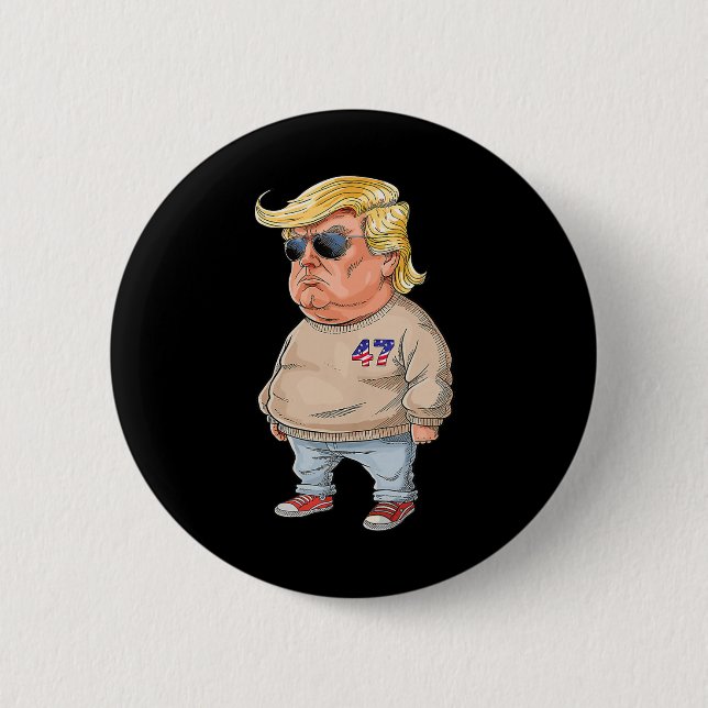 I Am Just A Chill Guy - Funny Chill Guy Meme Trump Button (Front)