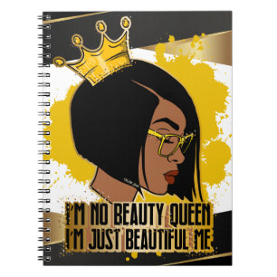 I am just beautiful me melanin poppin black women  notebook