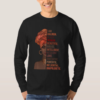 I Am Kalinda Black Woman History Month 2020 Pride  T-Shirt