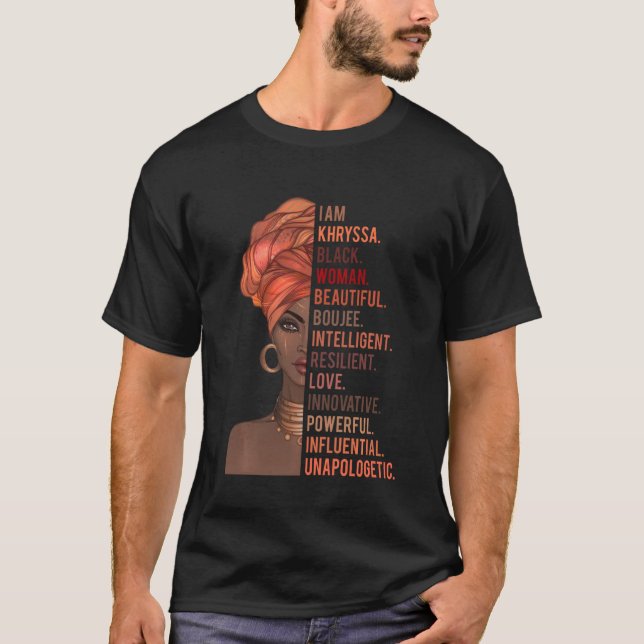 I Am Khryssa Black Woman History Month 2020 Pride  T-Shirt (Front)
