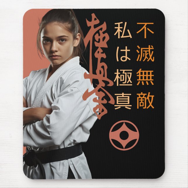 I am Kyokushin - Unbreakable, Unstoppable, Karate Mouse Pad (Front)