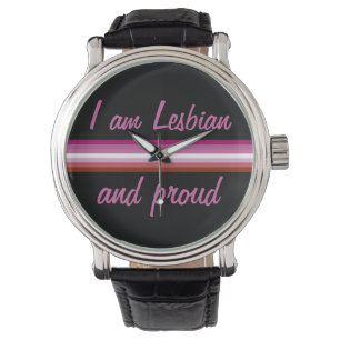 I am Leasbian and Proud Lesbian flag on Black Watch