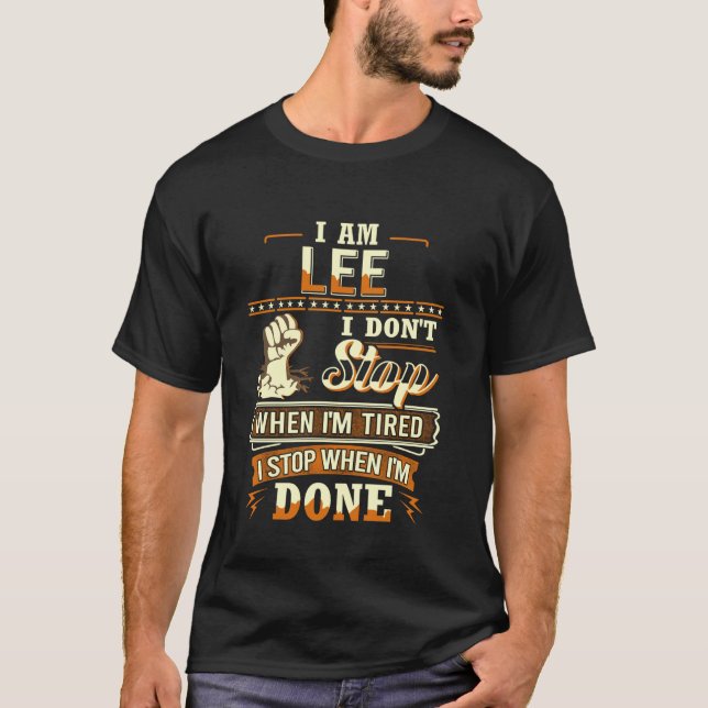 I am Lee Shirt Personalized Lee Last Name (Front)