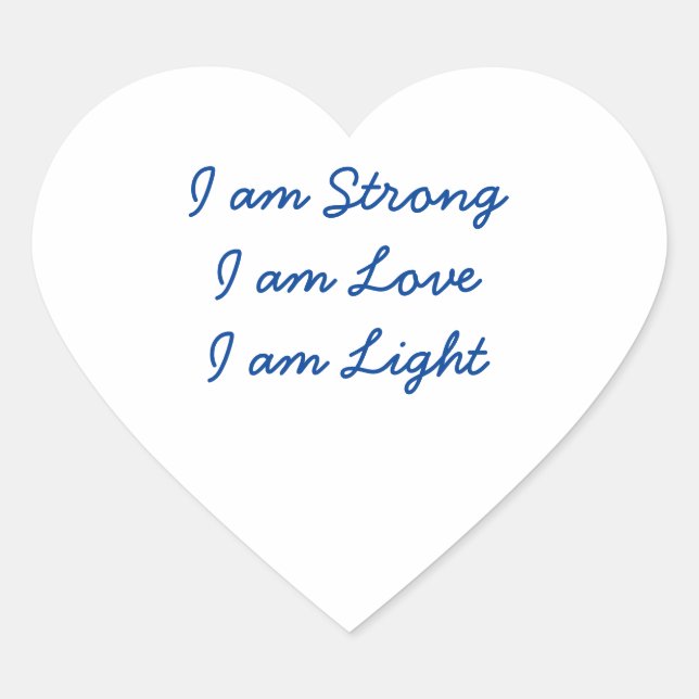 I am Light heart sticker (Front)